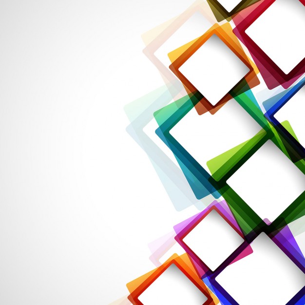 Colorful abstract background with squares Vector | Free Download