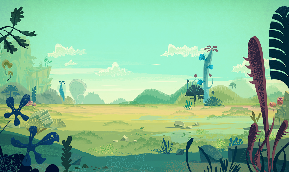 Animated cartoon backgrounds