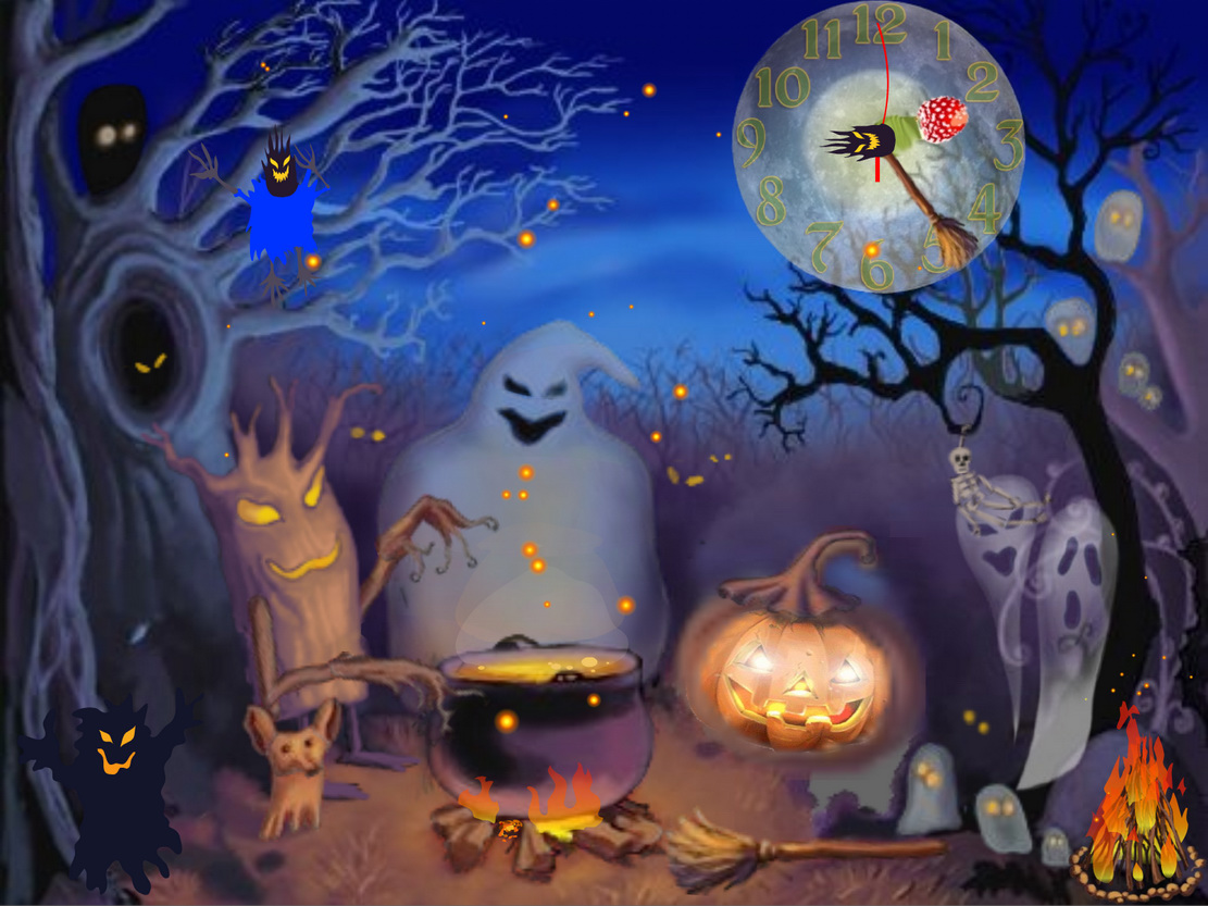 Cartoon halloween wallpaper