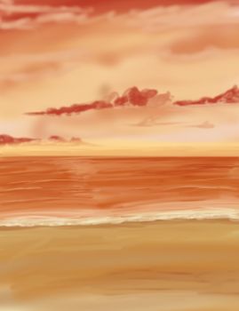 anime beach background #8
