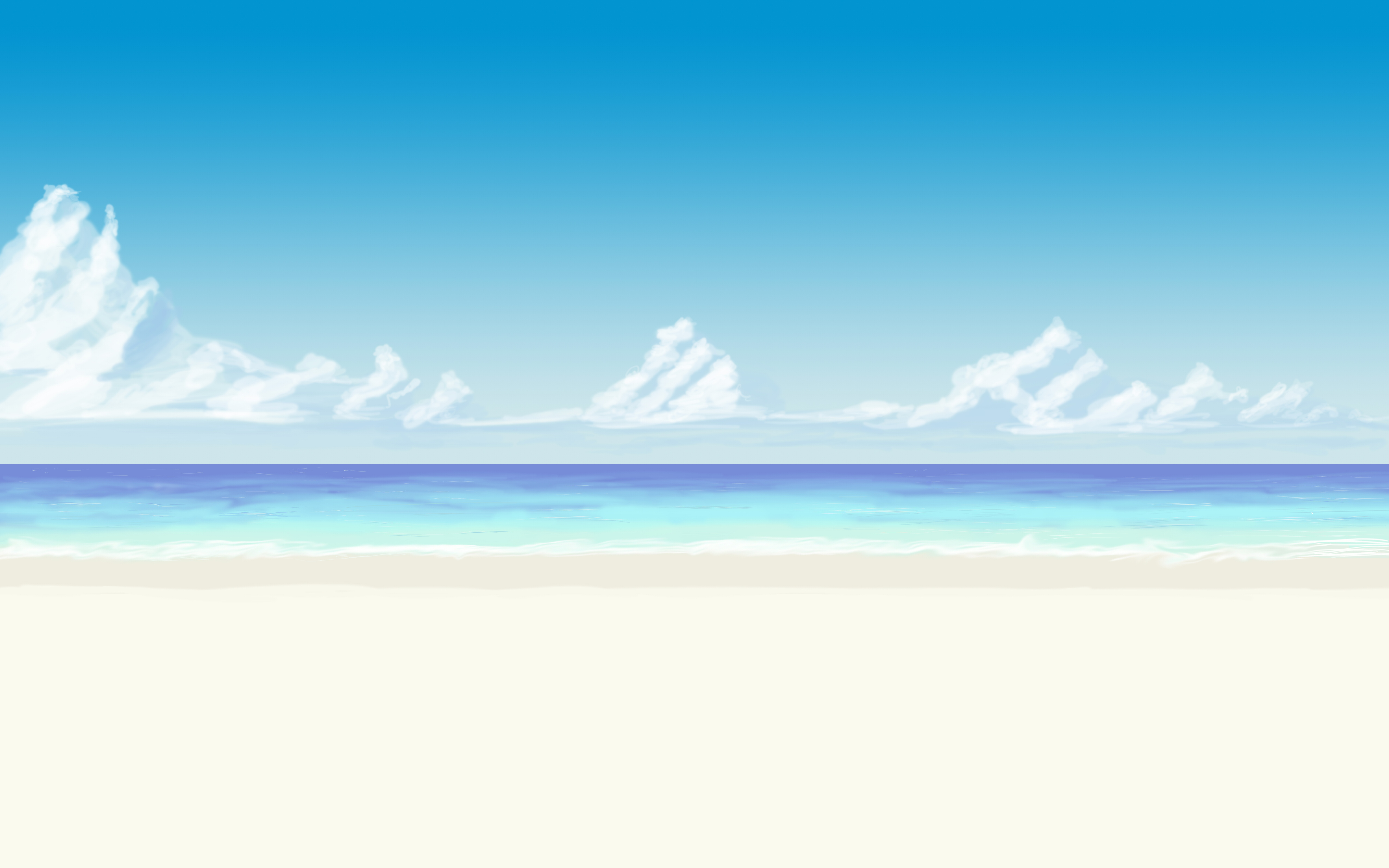 anime beach background #19