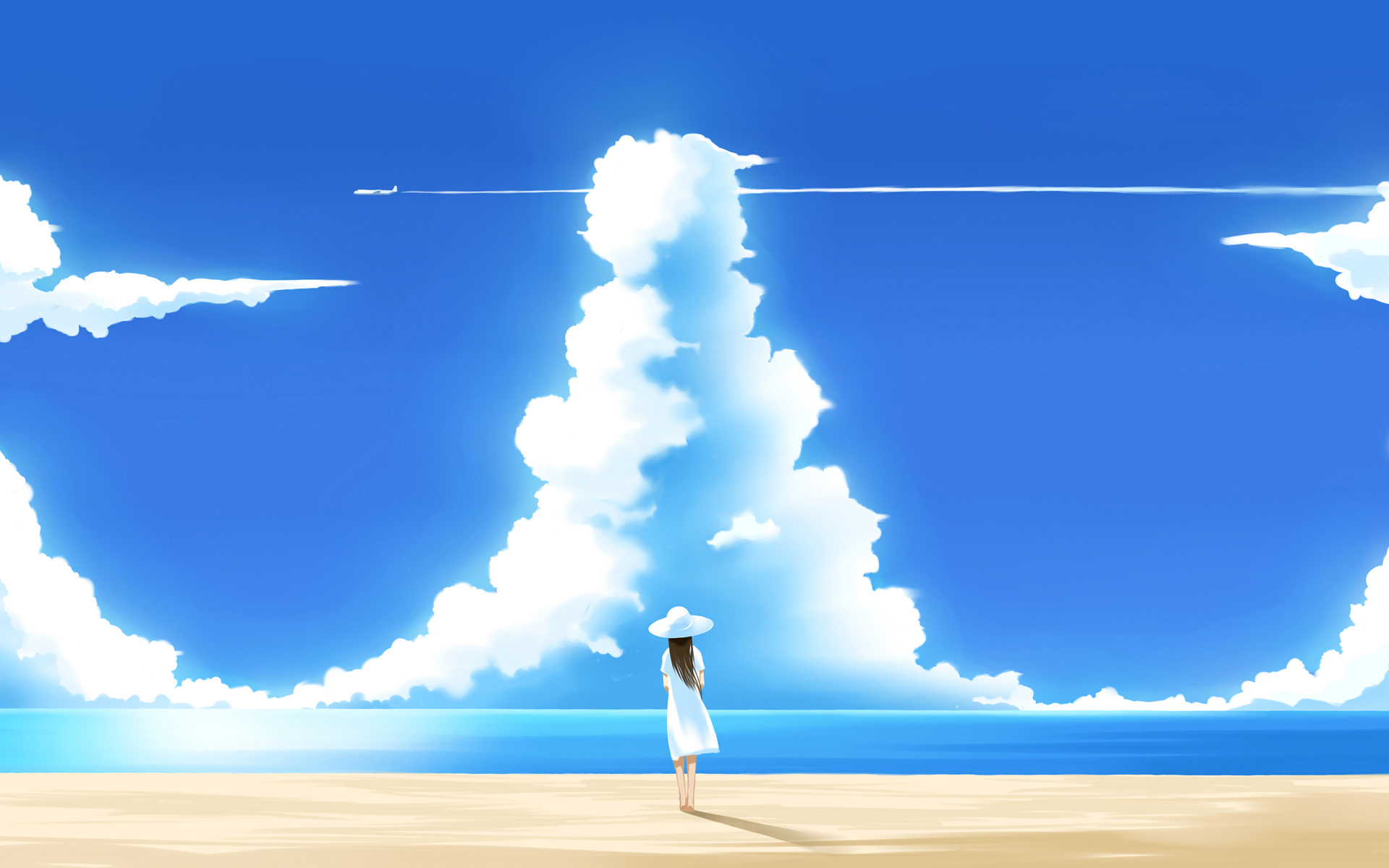 Anime beach wallpaper