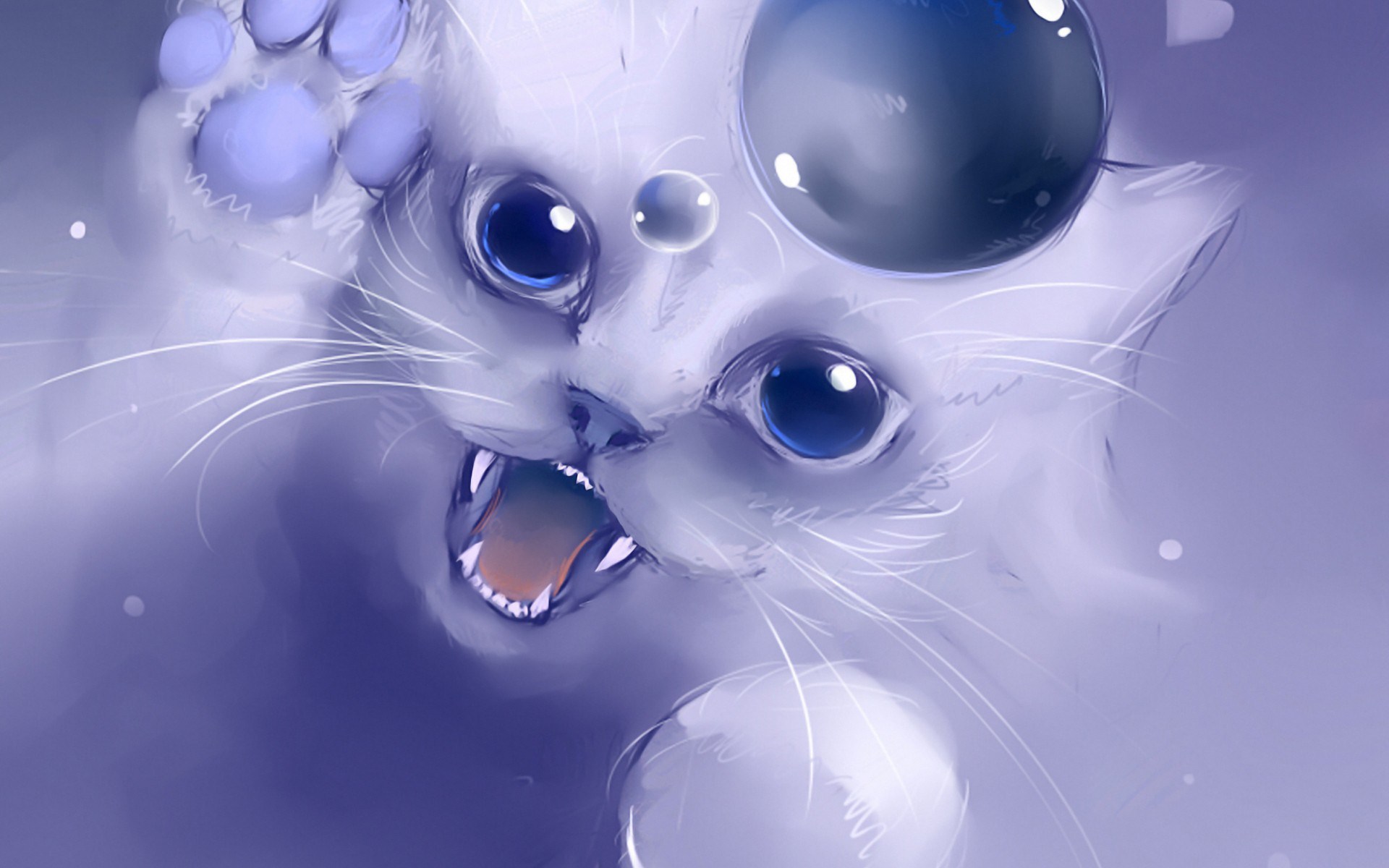 anime cat background #14