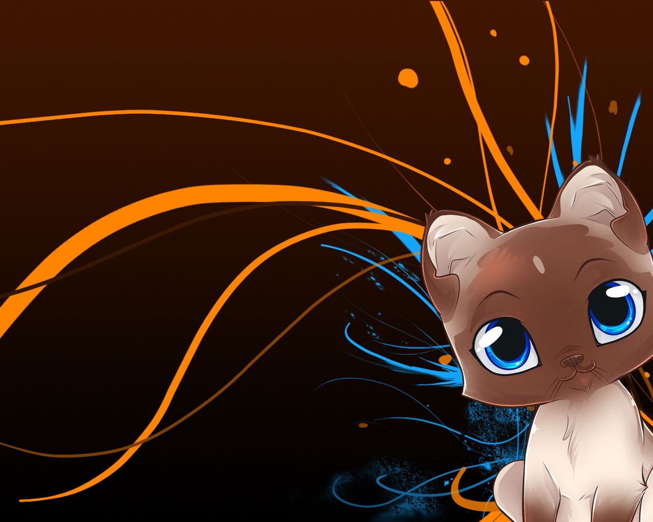 anime cat background #15