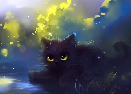 anime cat background #17