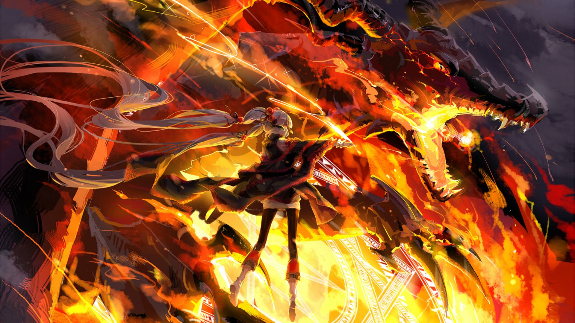 Fire dragon hd wallpaper