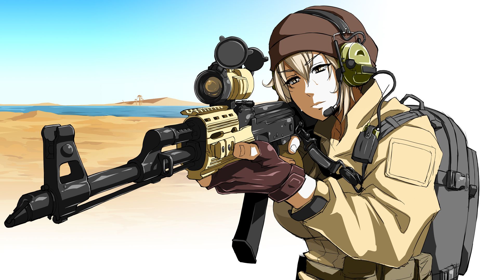 anime girls with guns wallpaper #19