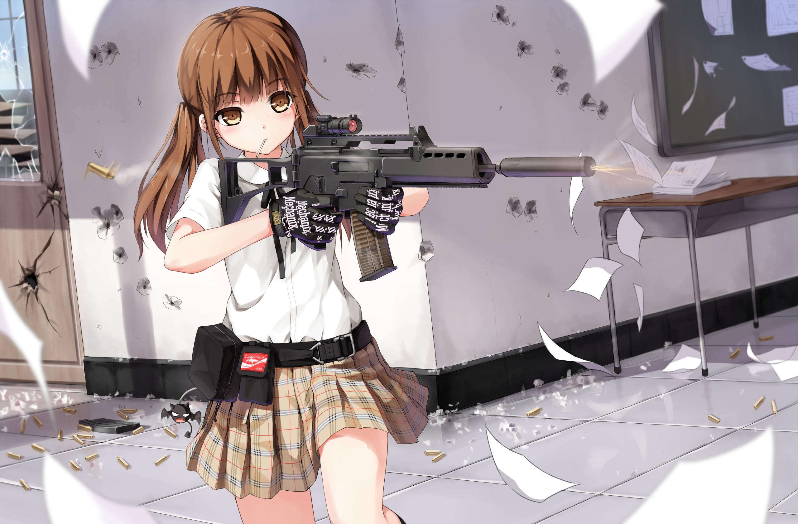 anime girls with guns wallpaper #15