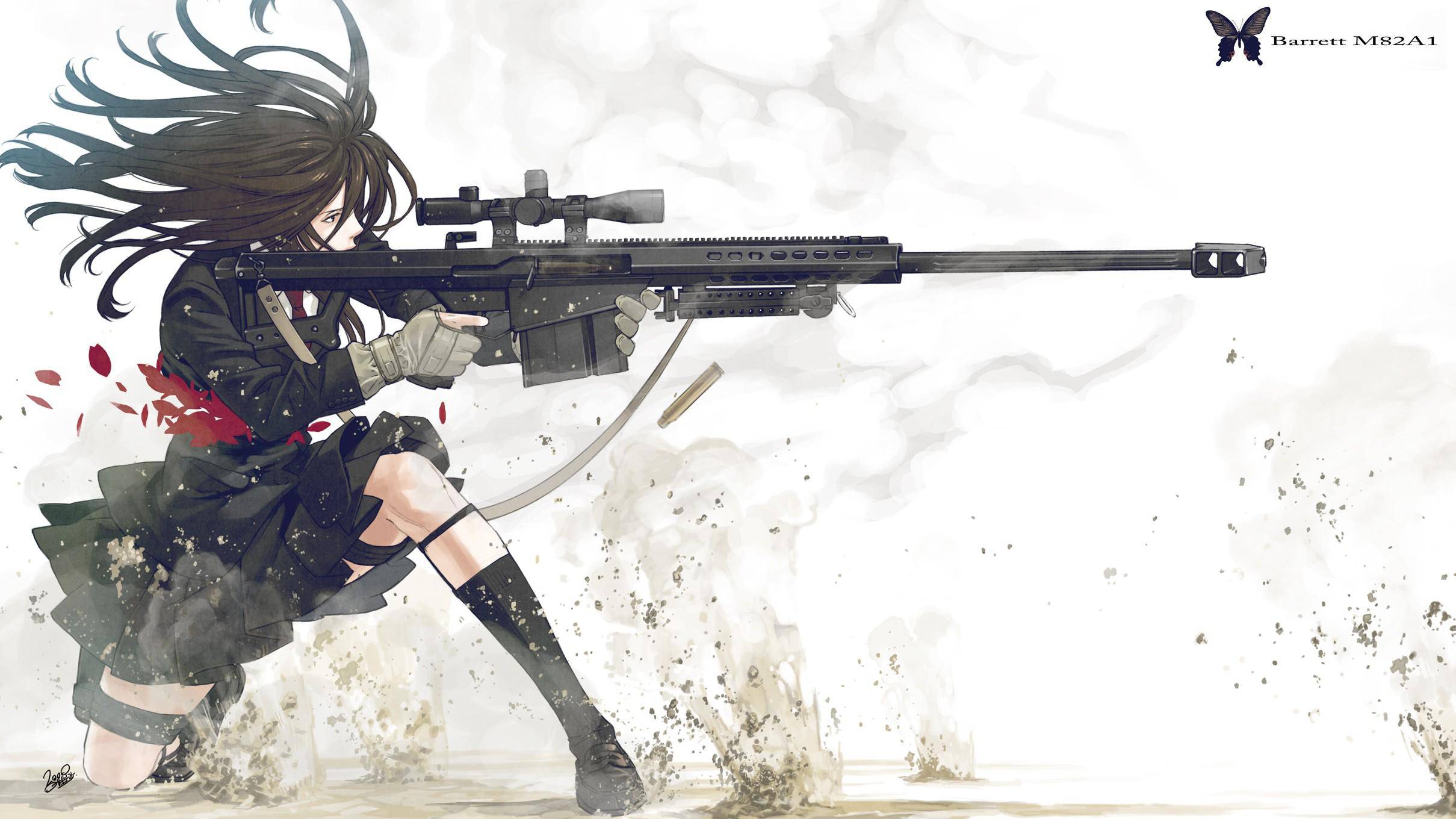 anime girls with guns wallpaper #3