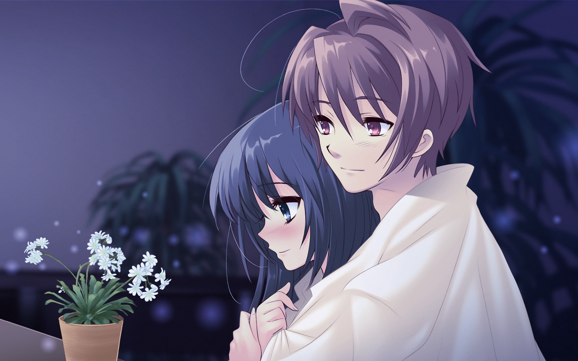 Anime love couple wallpaper