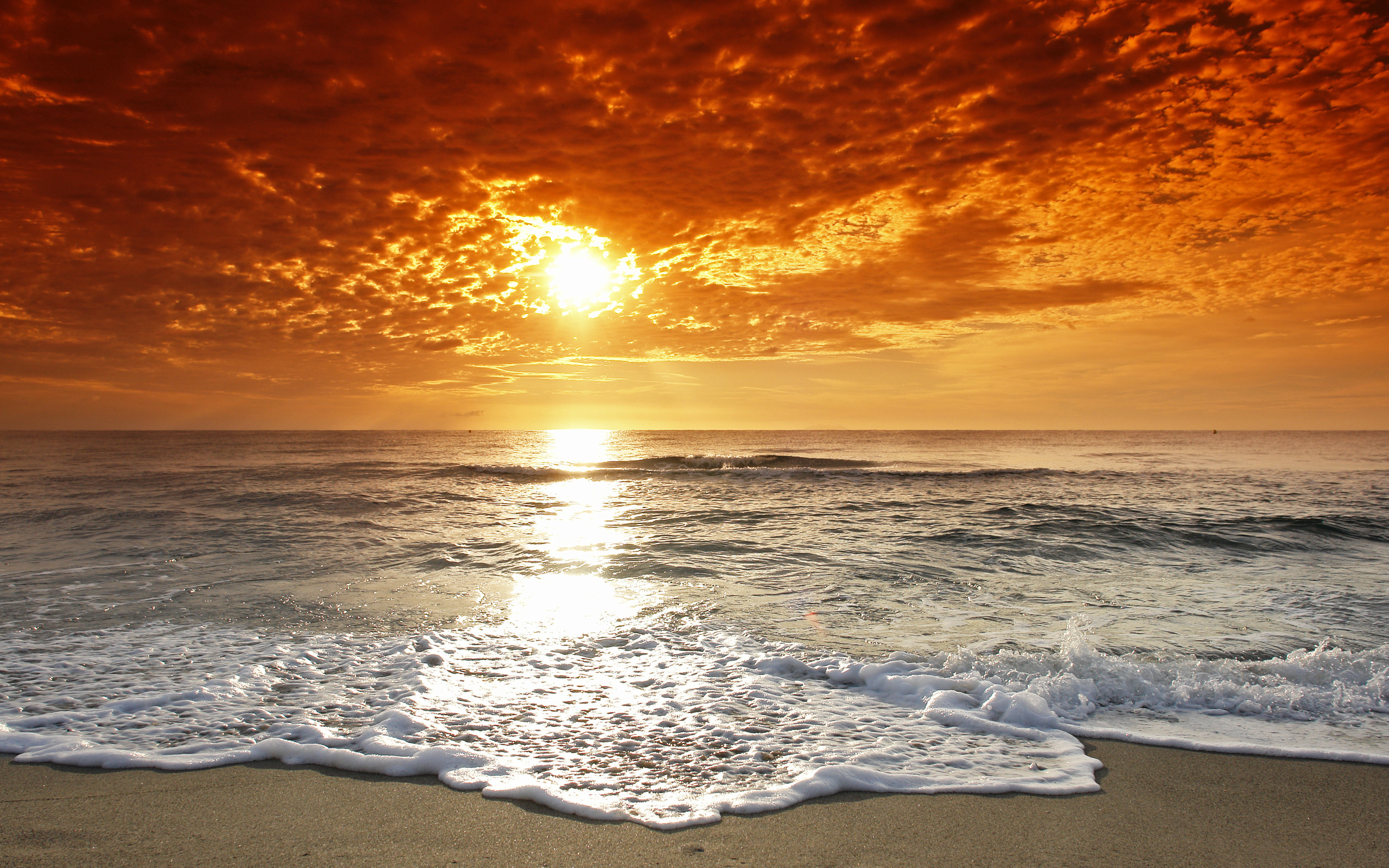Beautiful beach sunset wallpaper