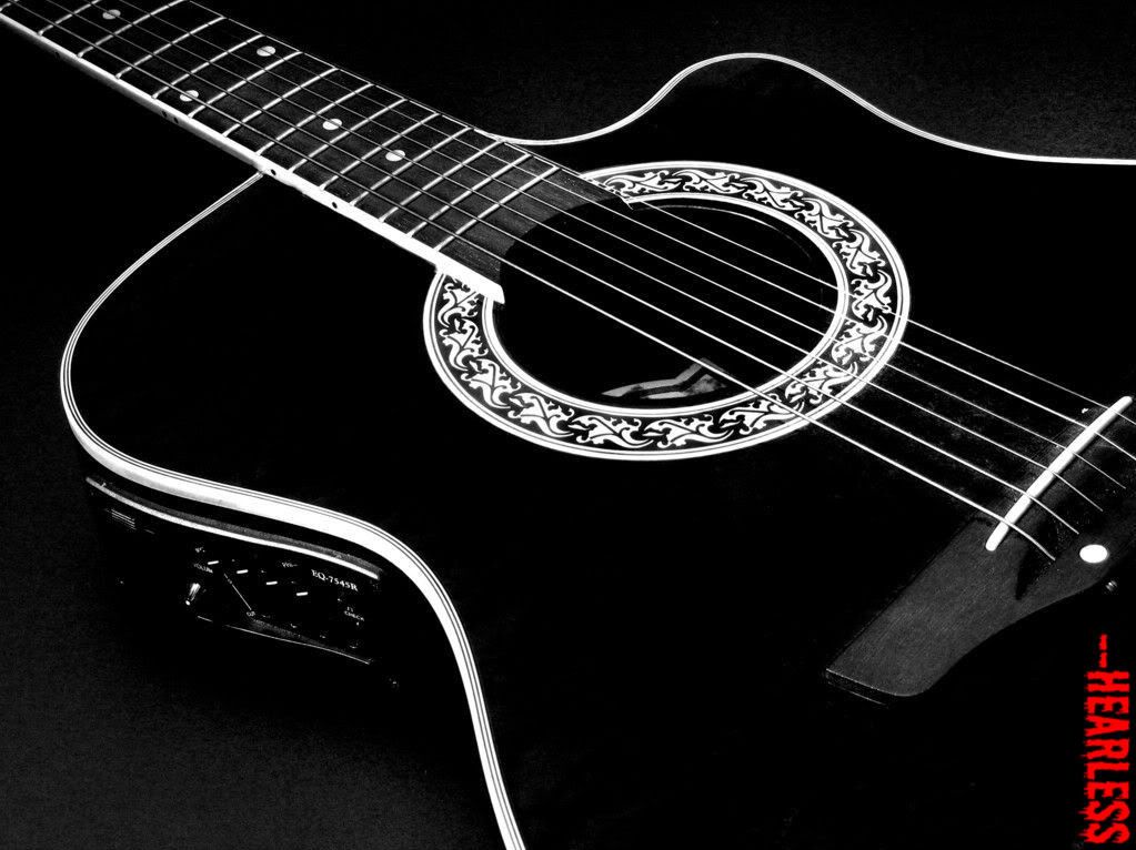 black acoustic guitar wallpaper #9