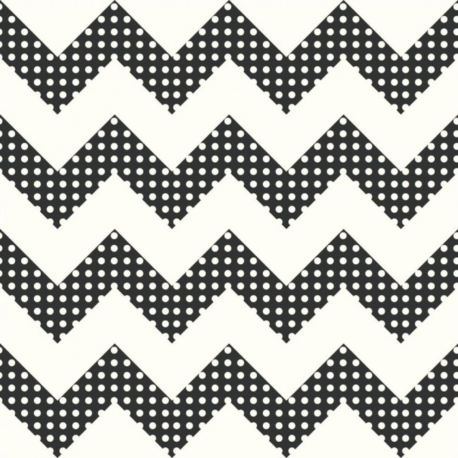 Black and white polka dot wallpaper