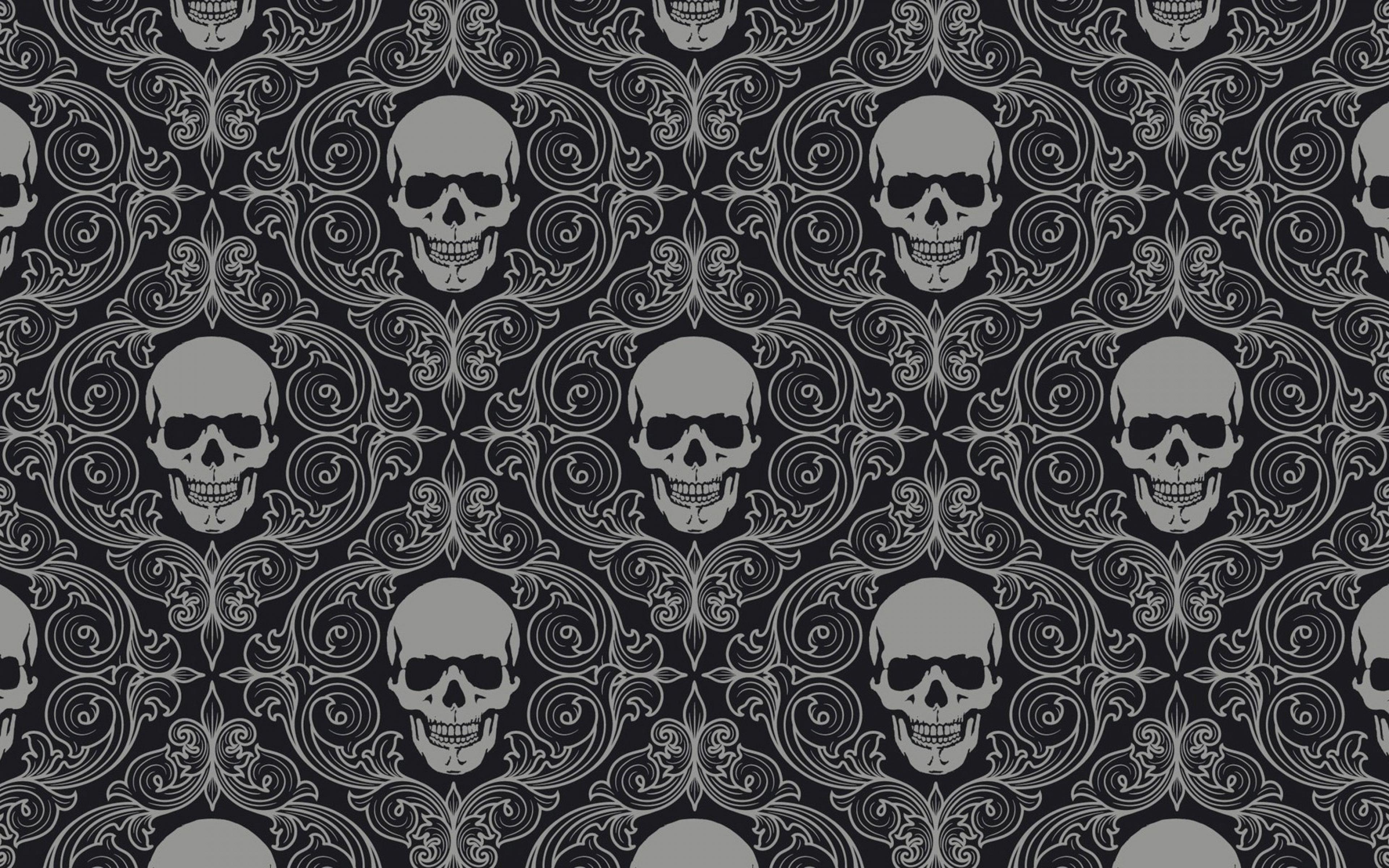 Black and white skull wallpaper
