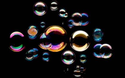 Black bubbles wallpaper