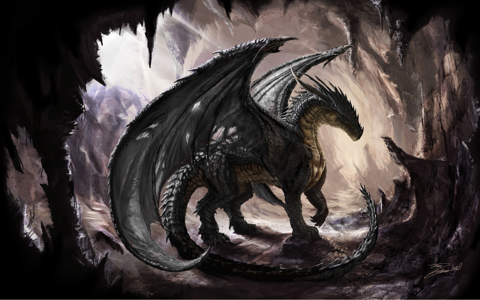 Black dragon wallpaper hd