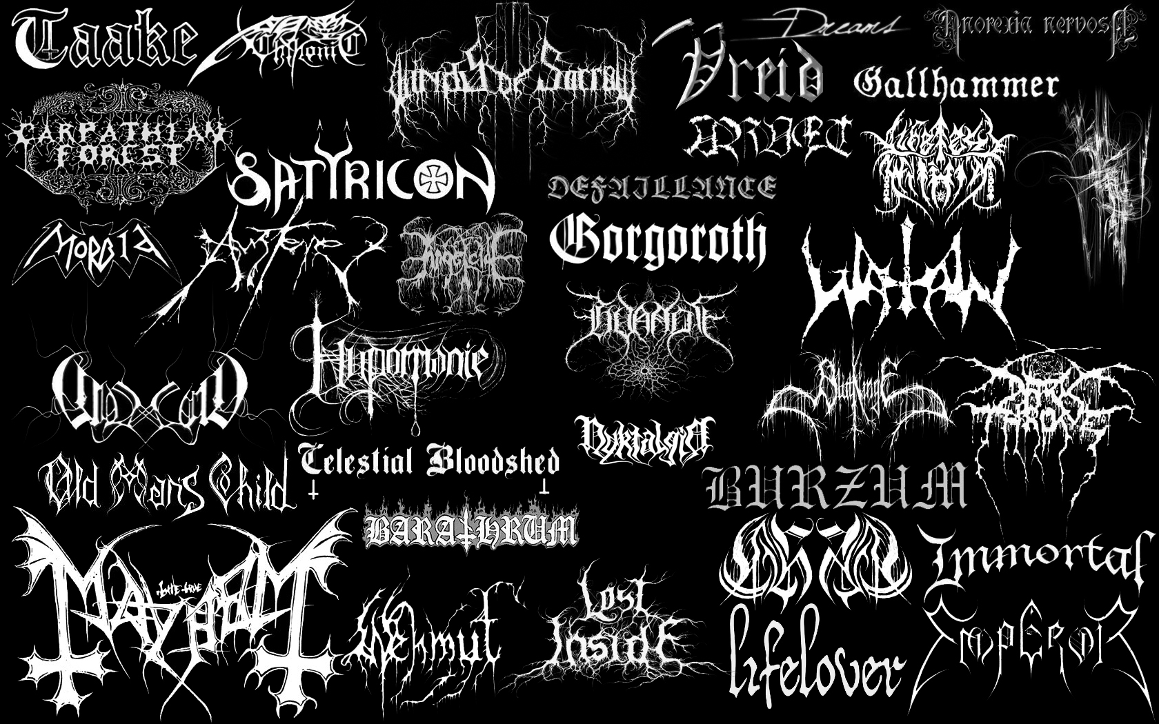 Black metal wallpaper