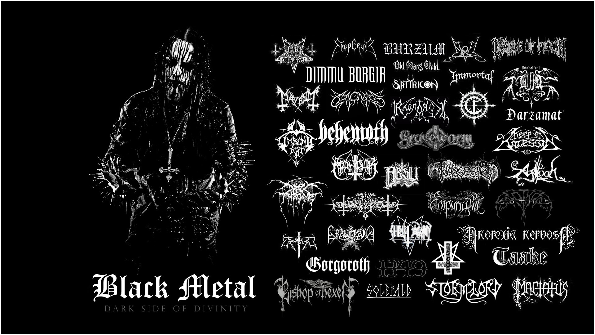 Black metal wallpaper
