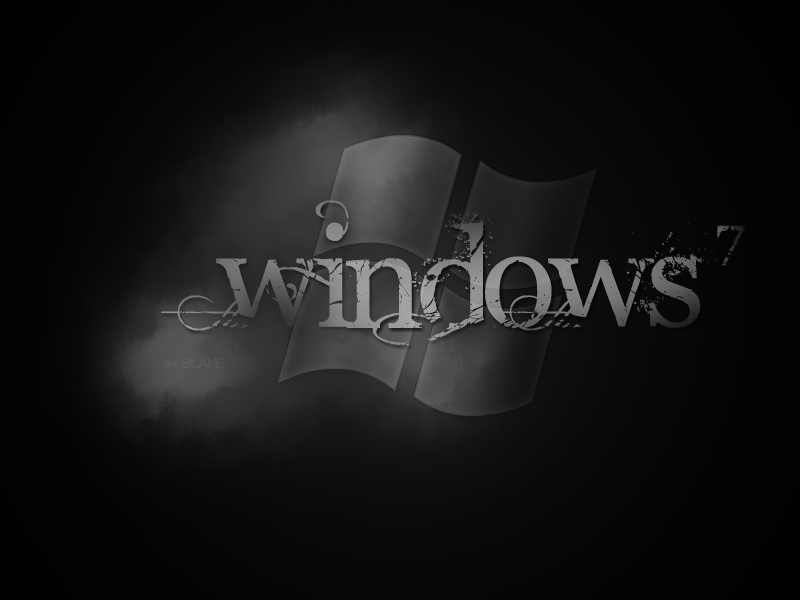 Windows 7 black wallpaper