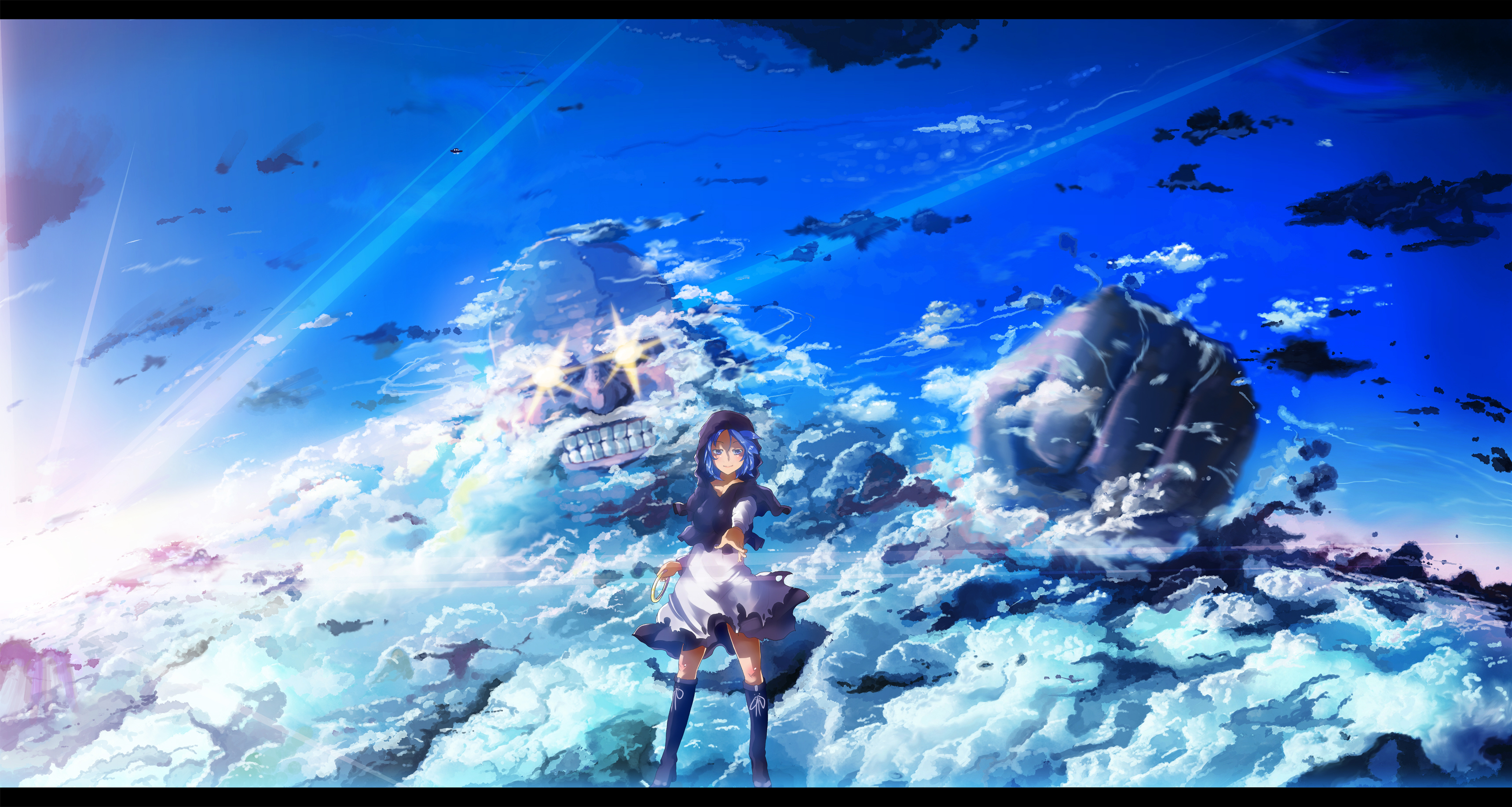 Blue anime wallpaper