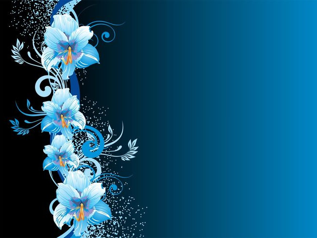 Blue flower backgrounds