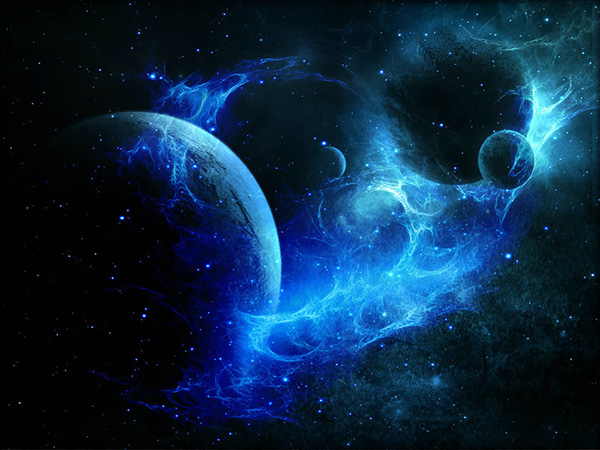 Blue space backgrounds