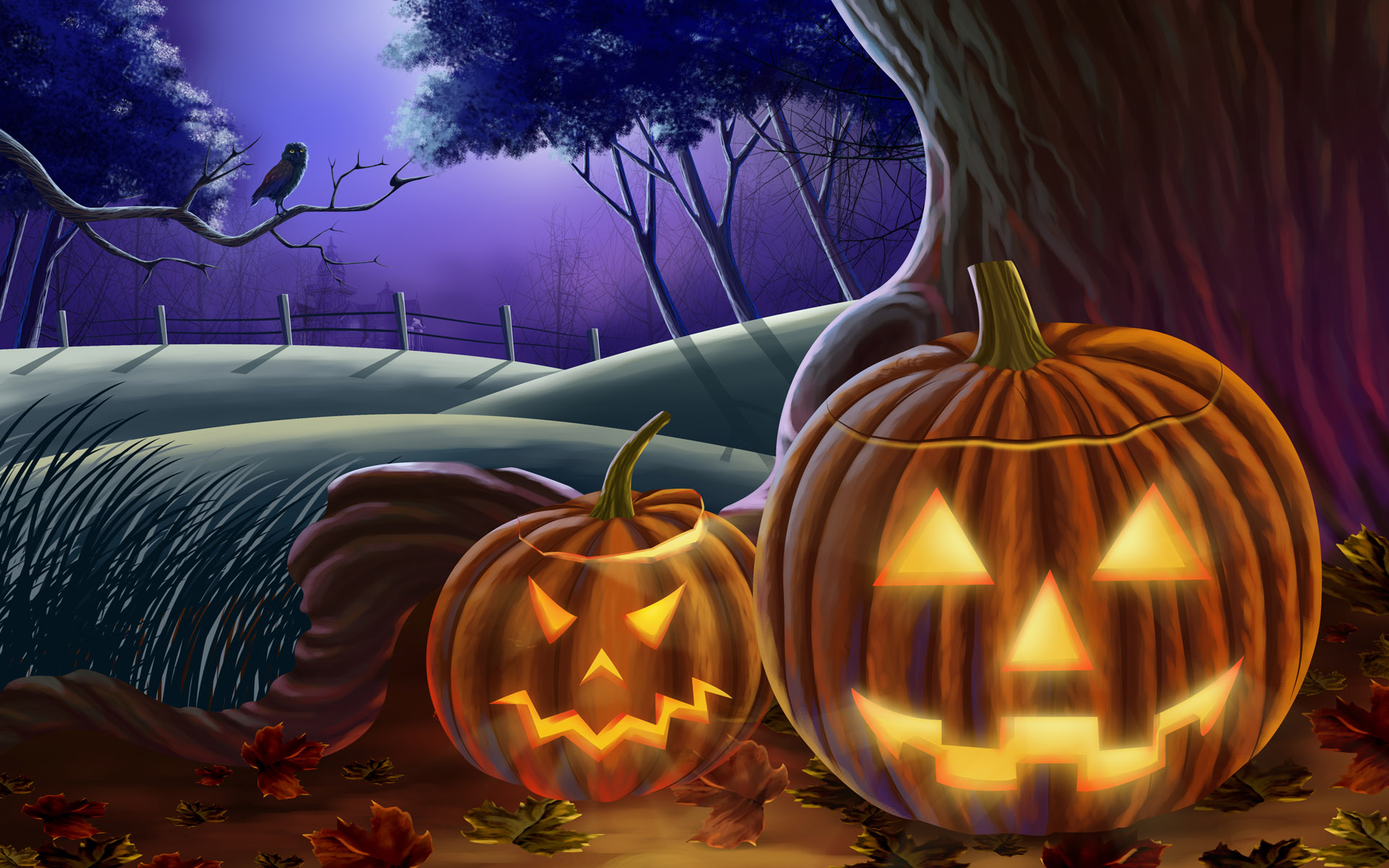 Cartoon halloween wallpaper