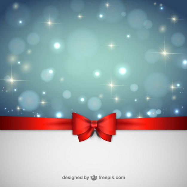 Christmas background with red ribbon Vector | Free Download