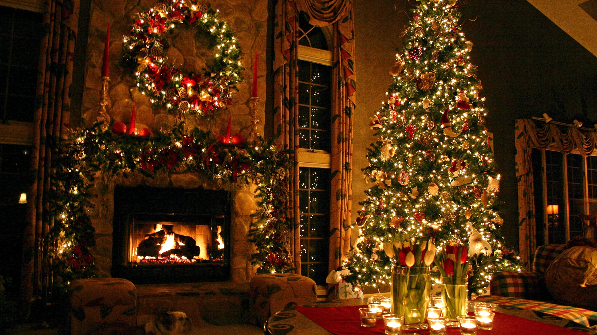 Christmas tree hd wallpaper