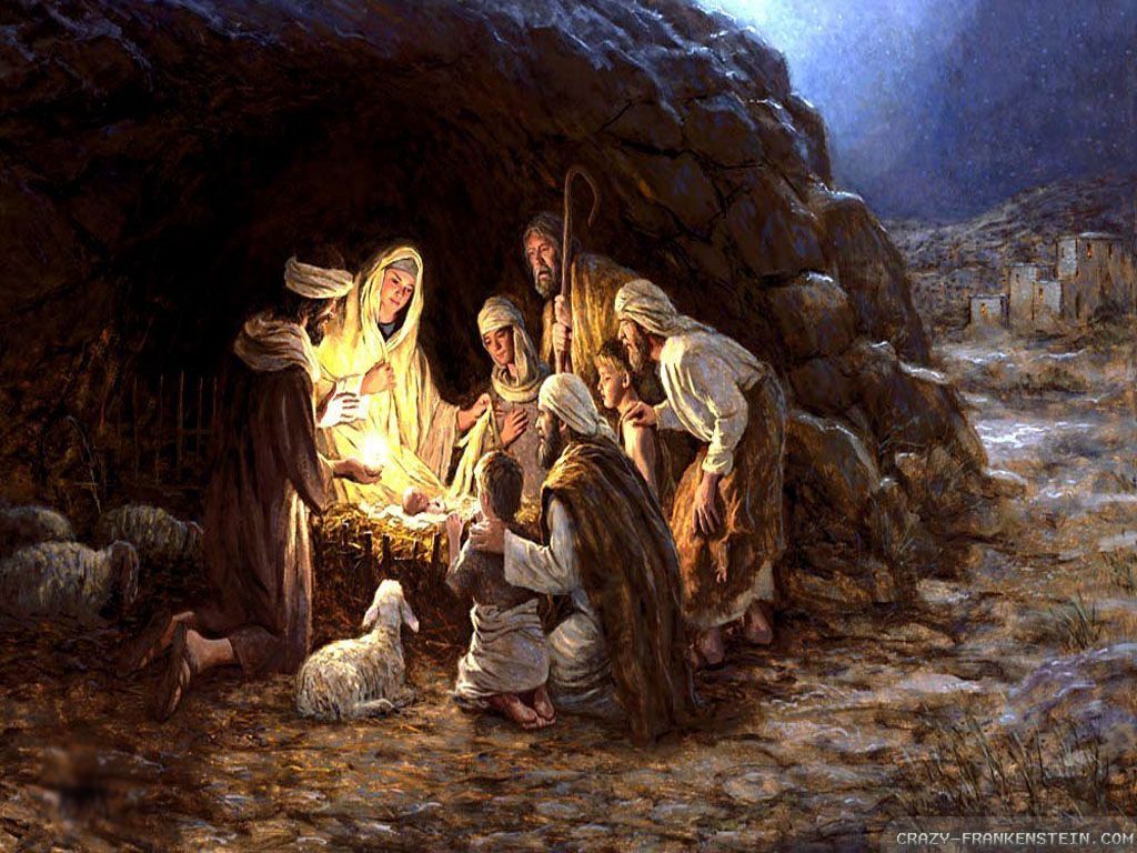 Nativity scene desktop wallpaper