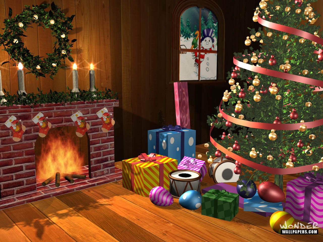 Christmas Scene Backgrounds - WallpaperSafari