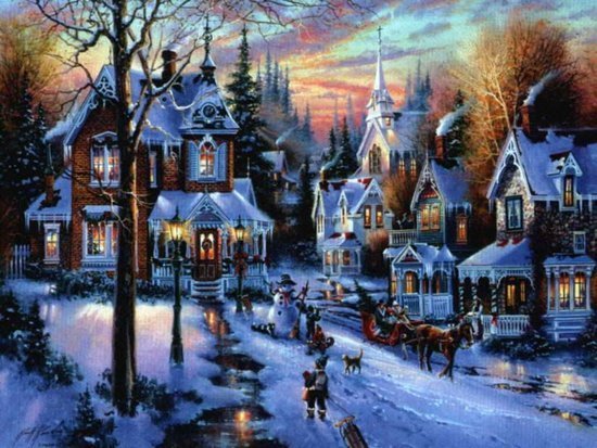 Christmas scenery wallpaper