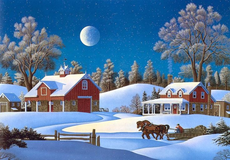 christmas winter scenes wallpaper free #18