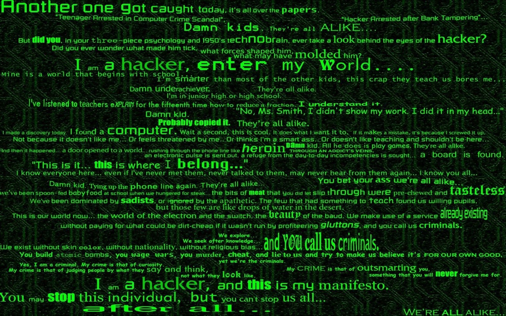 Computer hacker wallpaper