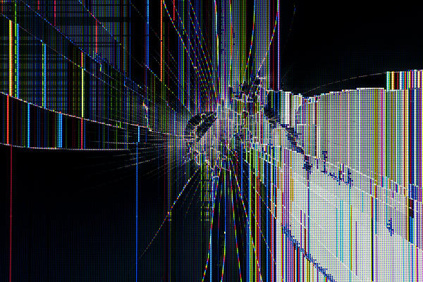 Cracked screen background