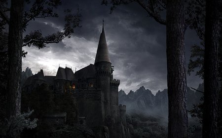 Dark castle background