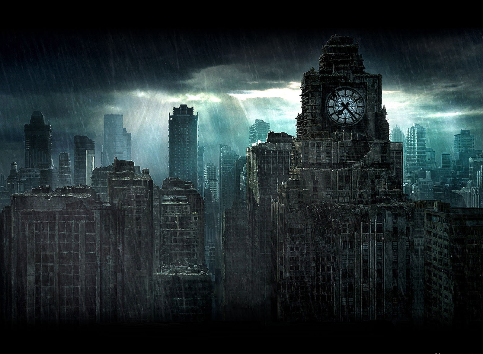 Dark city background