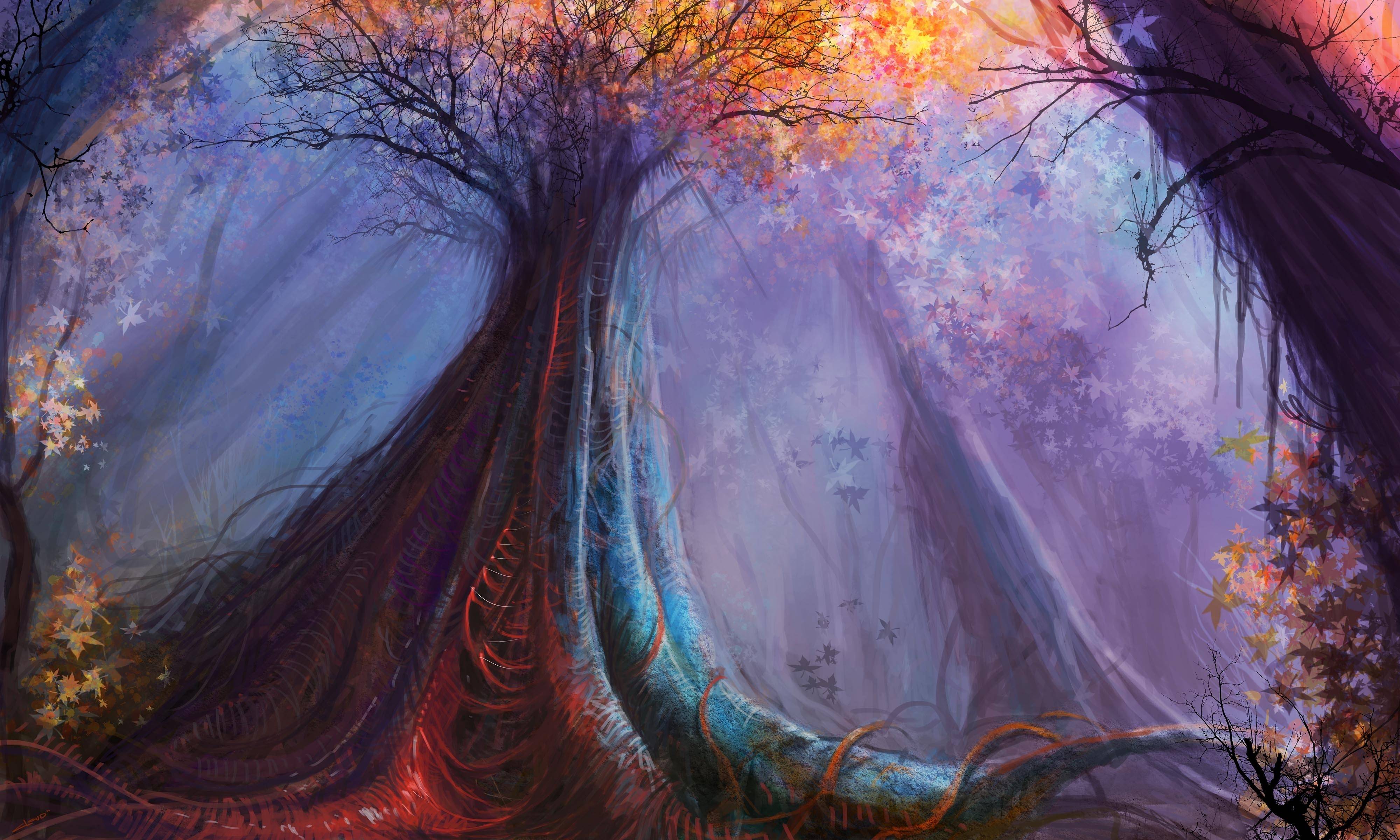 Fantasy forest background