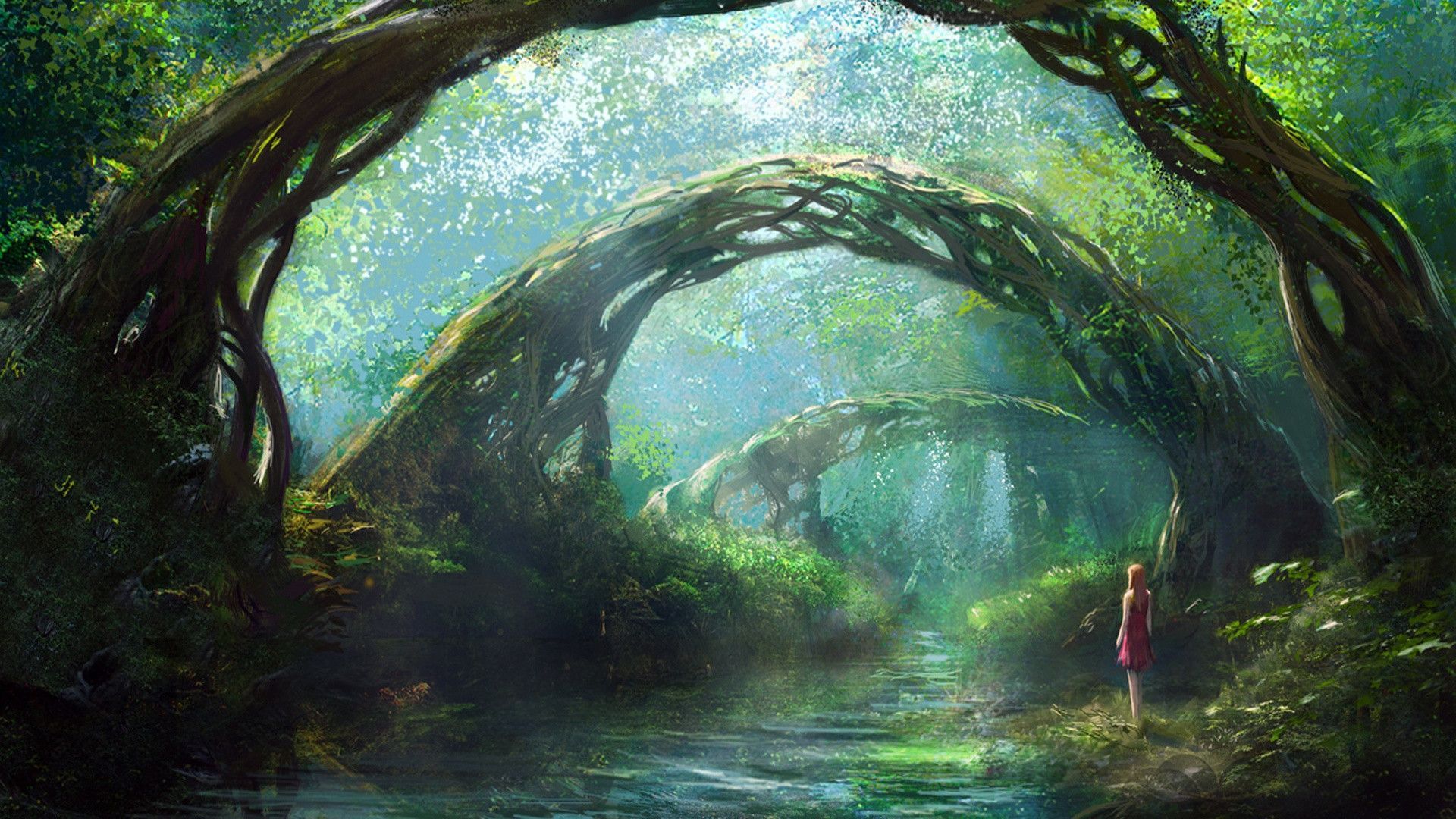 Fantasy forest wallpaper