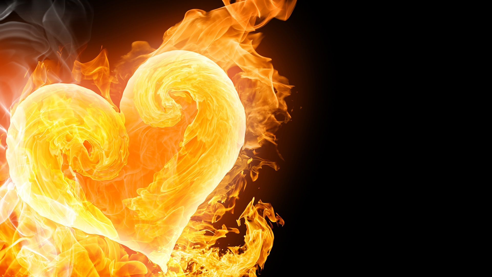 Fire heart wallpaper