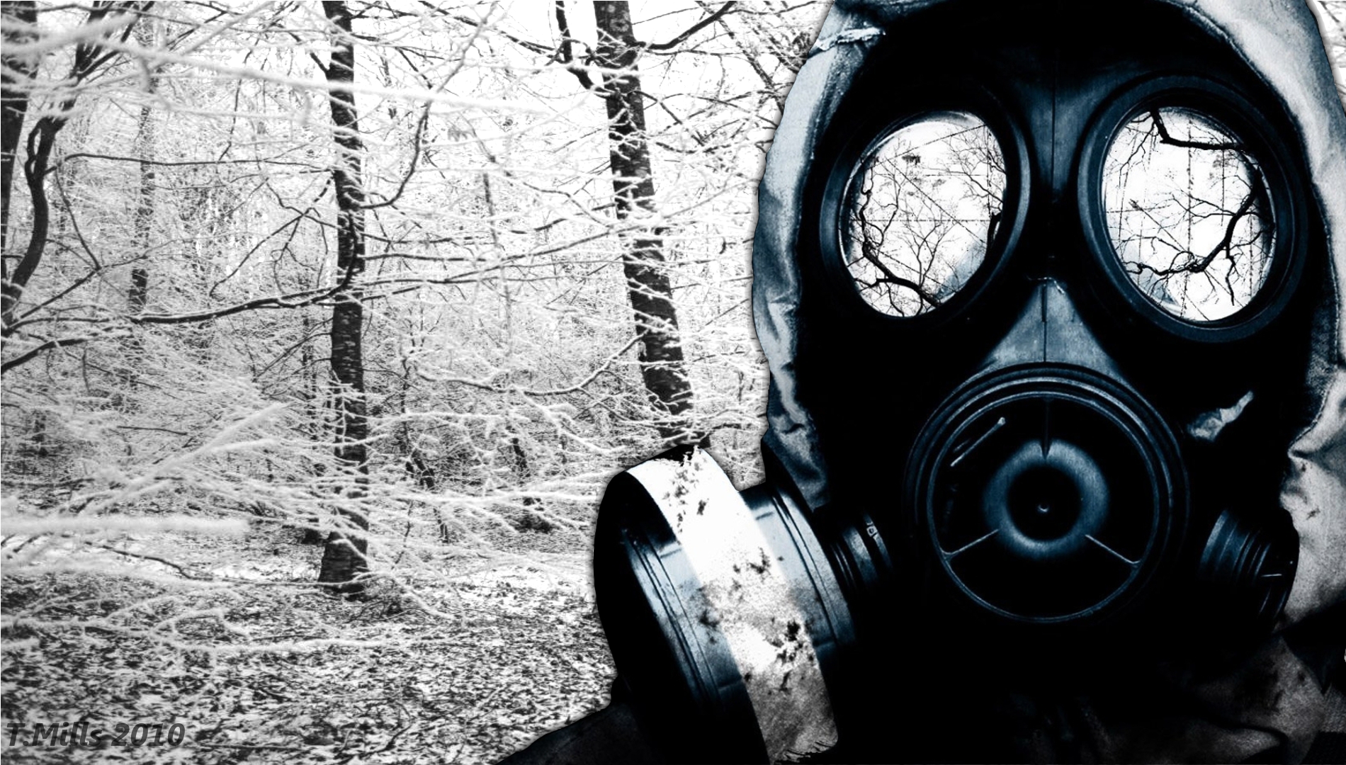 Gas mask wallpaper