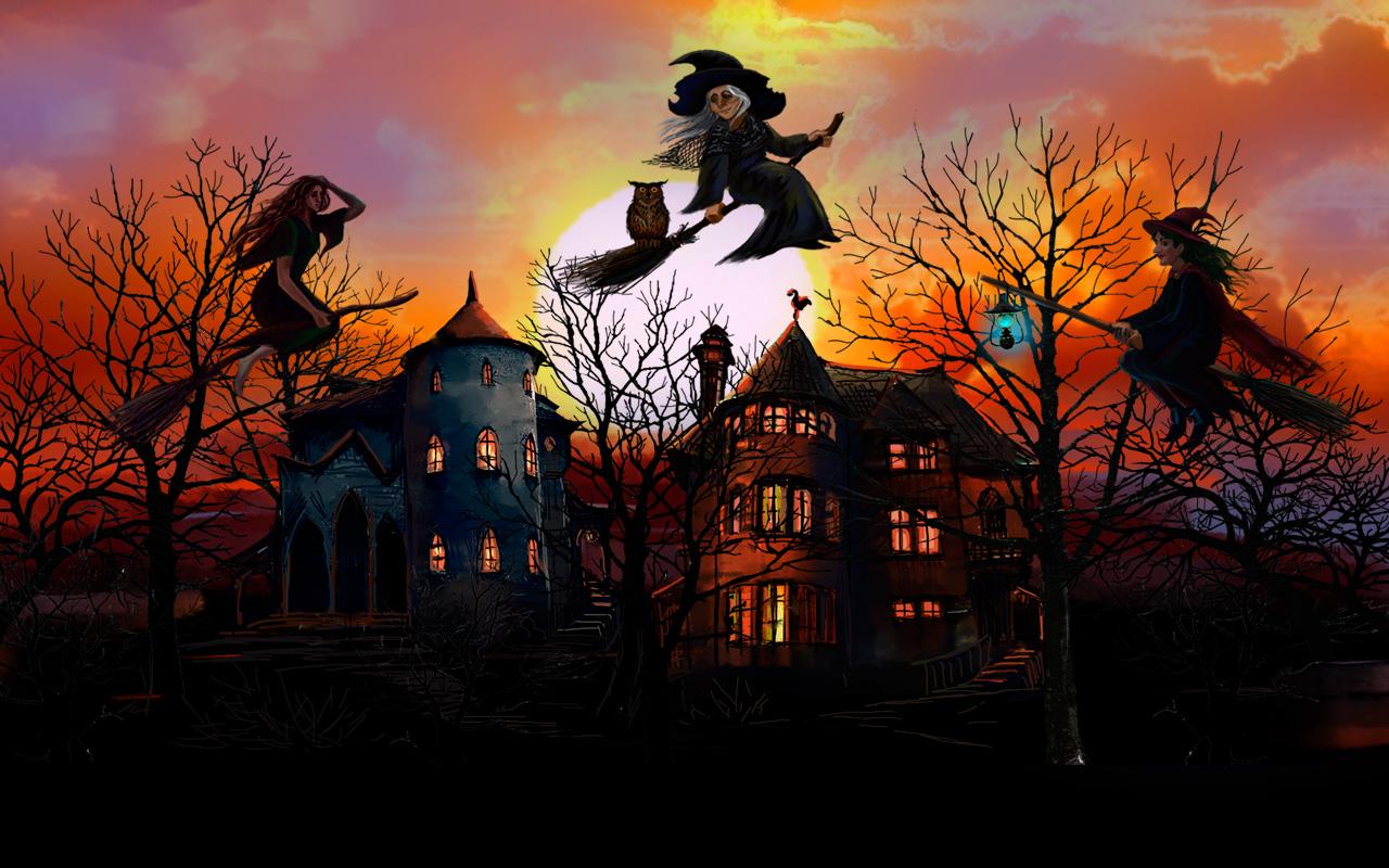 halloween witch wallpaper #1