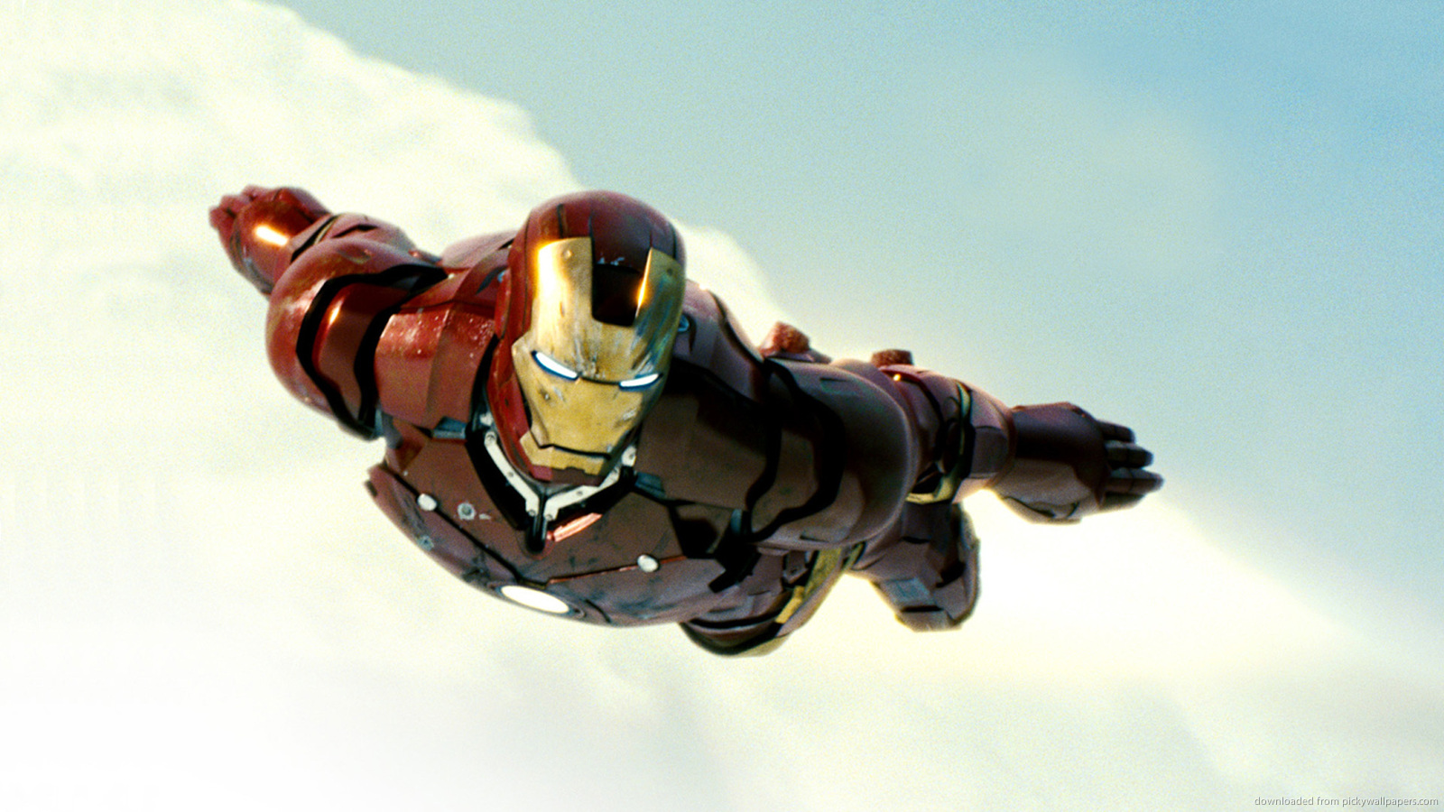 Iron man flying wallpaper