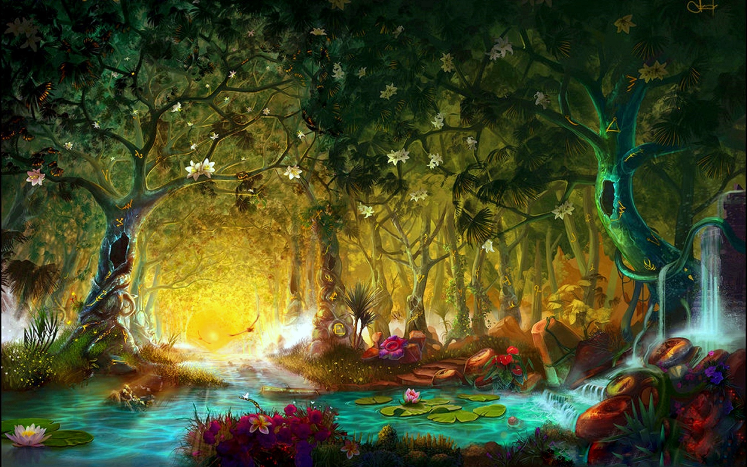 Magical forest wallpaper