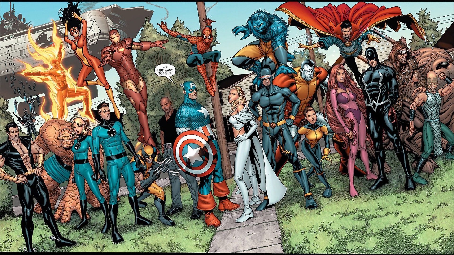 Marvel cartoon wallpaper