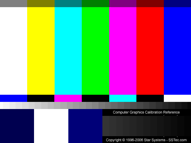 STAR SYSTEMS ~ Gamma, Color, Calibration, Test Pattern, Images