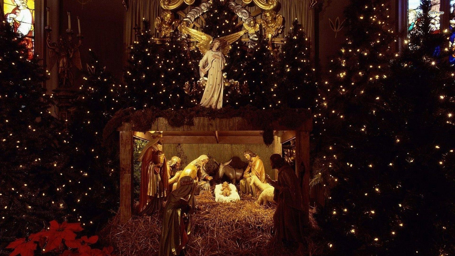 Nativity scene desktop wallpaper