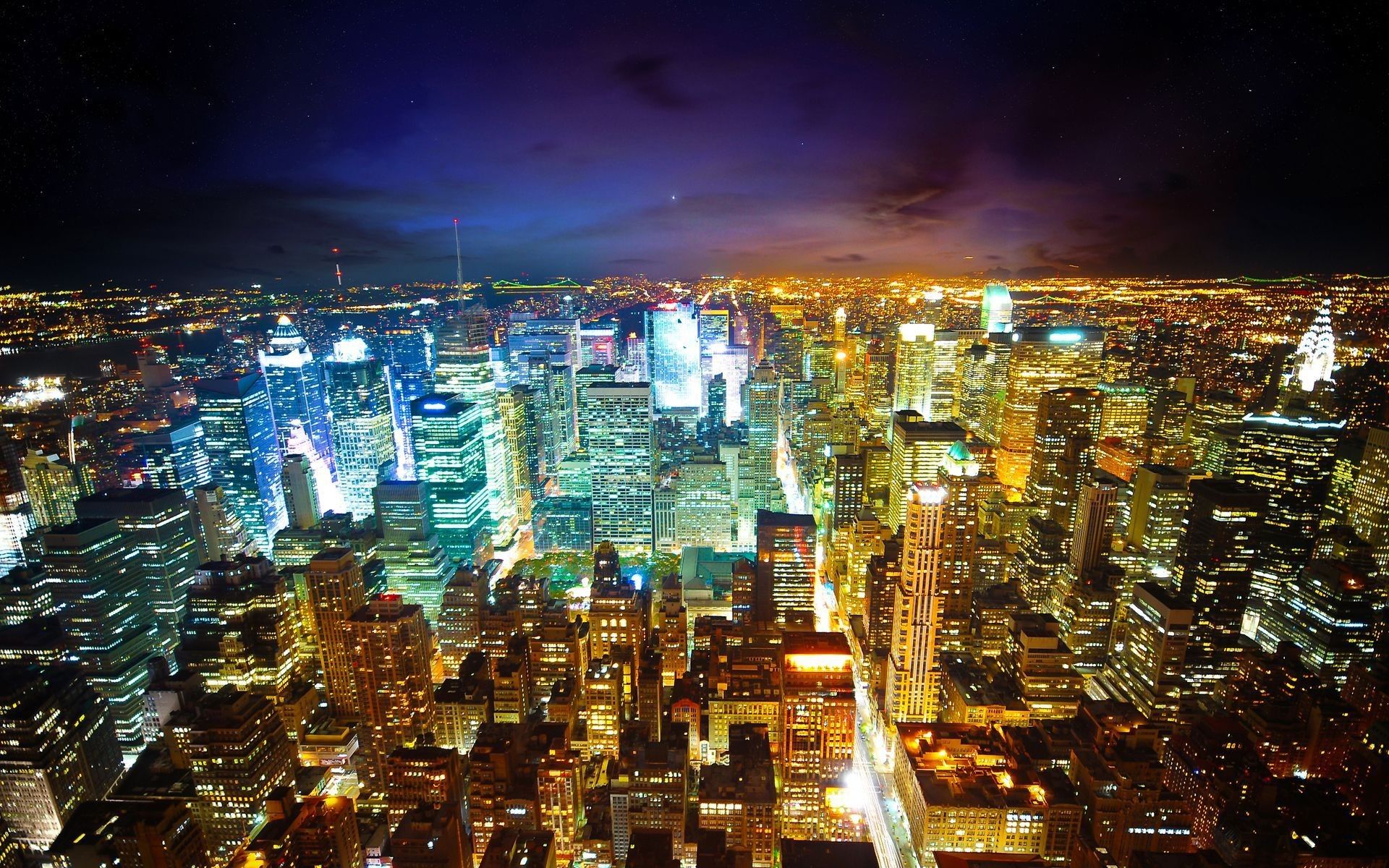 New york city lights wallpaper