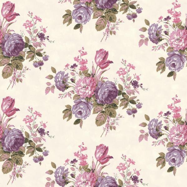 The Wallpaper Company 56 sq  ft  Purple and Pink Pastel Cottage