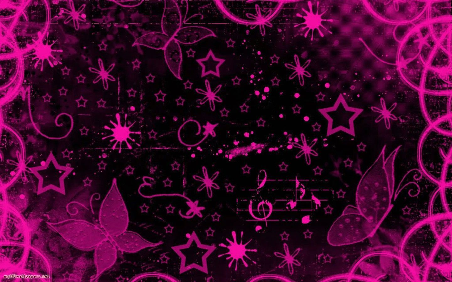 Pink and black wallpapers